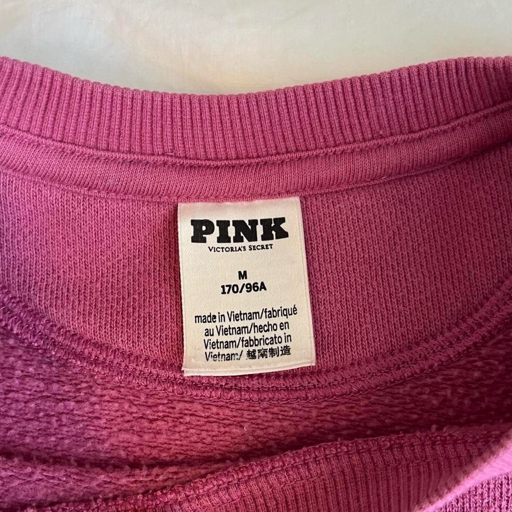 Pink Victoria’s Secret Cozy matching lounge set sweatshirt and joggers small - Picture 7 of 8